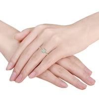 Carat 10k žuti zlatni dijamantski oblik kauta za angažman za žene - idealan zaručni prsten