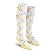 GOLF KNICKERS Šarene koljena High Argyle Pamučne čarape za muškarce Žene i mladi - N: Taupe White -