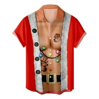 Cotonie Muška košulja Božićna majica kratkih rukava Casual Beach Funny Graphic Shortdown majica Bluza