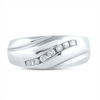 Sterling srebrni okrugli dijamantni prsten CTTW