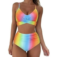 Dvodijelni setovi kupaći kostim Halter BRA Style podstavljeni multicolor XL