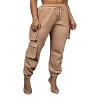 Trowwalk Work Tergo hlače za ženske casual labave pantalone Elastični struk Atletičke jogger hlače sa džepovima