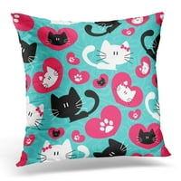 Mačiće romantično sa slatkim par mačaka jastuk od jastuka na srcu