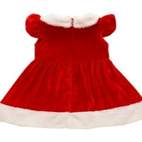 Uukia 6-mjeseci i 2- godine Djevojka za bebe Božićna vunena ovratnica A-line haljina krzna šal i hat