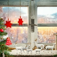 Simulirani plišani bijeli model jelena Bijela jelena igračka za božićne jelene lutke na kućnim ukrasima