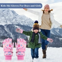 SpringCorner par Dječji skijalice za skijanje, vodootporne dječje zimske rukavice, crtane snježne rukavice, snježne rukavice za naš buor za dječake Djevojke Malidler s oblogom od runa