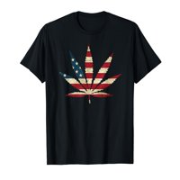 Flag Marihuana List majica - smiješna američka zastava lonca korov tee