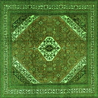 Ahgly Company u zatvorenom okruglom perzijskim zelenim tradicionalnim prostirkama područja, 3 'runda