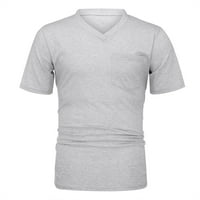 Amidoa muški majice kratkih rukava stilski casual v vrat obični ljetni tee tanka redovna-fit lagana osnovna majica mišića