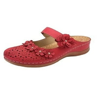 Ženske males Ljeto zatvorene sandale za prste casual bezbedne cipele žute veličine 5