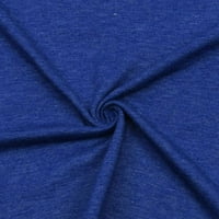 Ležerne majice Plave okrugle majice Poklon za magistracije Žene kratkih rukava Cvjetni print casual