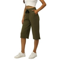 DNDKilg ženska teretana labava usežati hlače sa malim strukom Atletic Gaucho Pull na Caprisu obrezive