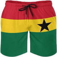 Muška noviteta za zastavu Gana Swimtrunks Plaže Hlače hlače sa džepovima L S-3XL