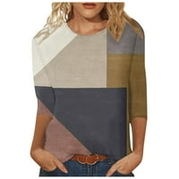 Ženske vrhove i bluze Dressy casure rukav za žene, dame Dressy Casual Trendy Geometric Print Graphic
