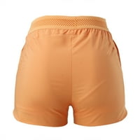 High struk gamaše u šortsu čvrste ispise sportske kratke hlače narančasta m