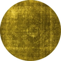 Ahgly Company u zatvorenom okruglu Orijentalni žuti industrijski prostirki, 8 'krug
