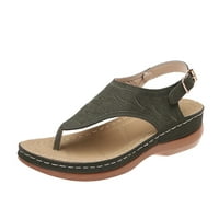 Dpityserensio Ljetne ženske sandale Flip-Flops klizanje na sandalama Ležerne prilike Thong Sandale Green-