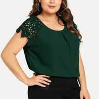 Womans košulje žene plus veličine Jean majica čipka modne cvjetne majice Plus O-izrez ženske bluze Puno
