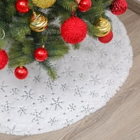 Snowflake božićna suknja - meko i topli ukrasni promjer božićni ukras novogodišnja ponuda za zabavu
