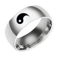 SIMU nehrđajući čelični prstenovi za muškarce Žene Jednostavni titanijum čelični prsten ženski prstenski crtani slatki nakit prsten svakodnevni prsten za žene minimalistički personalizirani nakit