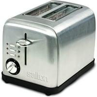 Salton i 2-kriška elektronski toster, brušeni metal
