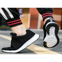 Eloshman Dame Udobne cipele za trčanje na otvorenom Modne tenisice čipke Atletska obuća Crna bijela