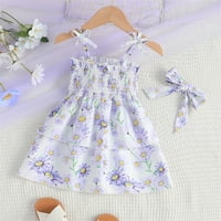 Djevojke toddlere haljine haljina sjeckana cvijeća luk s klizanjem haljina za haljinu haljina haljina