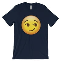 Emoji-smirking muške mornarice blesava ljupka zabavna sjajna majica poklon prijatelja