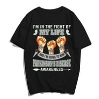 u borbi u životu i ja ću pobijediti Parkinson-ovu disebaznu svijest casual majica za žene muškarci grafički