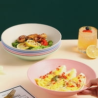 Okrugla salata desertna ploča za večeru neraskidivo BPA besplatna ploča za večeru, perilica posuđa mikrovalna pećnica za kuhinju, pinshui