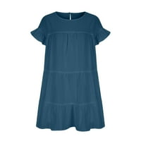Dasayo ženska posteljina haljina Ženska ležerna ljetna majica haljina haljina s kratkim rukavima, pamučna