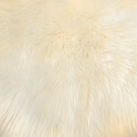 Spectrum prostirke Legacy Home Fau ovčja koža okrugla Shag Područje Rug Siva Mist 8 '8' okrugla 8 'Okrugla