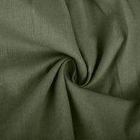 Proljetne haljine za žensko čišćenje kratkih rukava V-izrez koljena-kratka haljina uzorak pamučna posteljina