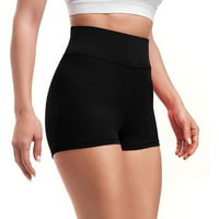 Joga kratke hlače Žene Žene Atletski kratke hlače Visoki struk Postavi čvrsti teksturirani crni s