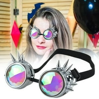 Steampunk naočale - protiv klizanja Elektroplatiranje duge prirodne - koncerti noćni klubovi kaleidoskopske naočale - foto rekvizite