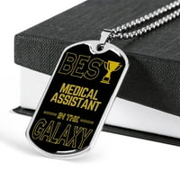 Najbolji medicinaSistant u galaksiji ogrlicu od nehrđajućeg čelika ili 18K zlatni pas s oznakom W 24