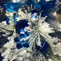 Rdeuod Božićni vijenac, ukras vijenca za kraljevnice Božić, Garland Dekoracija Stepenice ulaznih vrata Dekor bežični ukrasi i privjesci za sve sezone, plave, 60 * 30