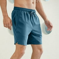 Muške ležerne kratke hlače Proljeće Ljeto Trendy Fit Solid Color Patent patentni patentni patentni pantalone