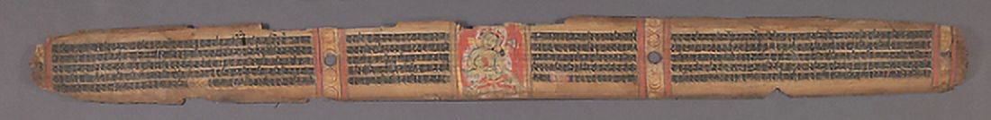 Zelena Tara, list iz rasipane pesamtasahasrika prajnparamita manuscript za poster Print
