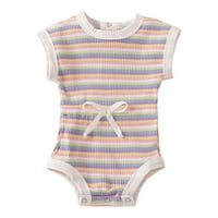 Unise Baby Oneyie odjeća prugasta proljeće ljeto kratki rukav Rompers bodi odjeća Toddler Slatka dnevna
