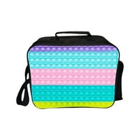 Jednostavne torbe za ručak za višekratnu upotrebu ručak za ručak Rainbow Push Bubble izolirane torbe
