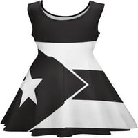 Crna puerto rico zastava Ženska haljina za plažu od plaže Mini ljuljac