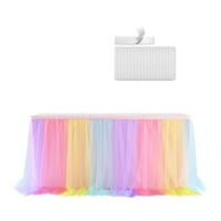 Multi boje stolna suknja Tutu tulle stol krpa za svadbenu zabavu ukras za stol kućni tekstil stolnjak