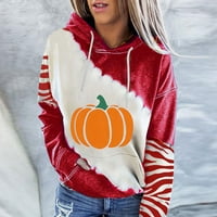 Ženska modna casual Halloween tiskani od tiskani dugih rukava s kapuljačom pulover s kapuljačom vrhovi