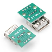 PIND PINS označeni na PDB USB ženskoj ploči, USB tip ploče, za dizajn ploče za kruh Diy USB napajanje