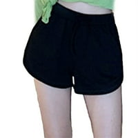 Ženske kratke hlače sa oblogom elastičnim, jednostavnim, ali elegantnim za djevojku 2xl crna