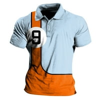 Clearsance Ljeto vrhovi Muška bluza Golf Majica Casual Sports V Retdd svijetlo Plava M