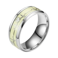 Tiitstoy elektrokardiogram od nehrđajućeg čelika sjajni prsten kreativni ljubavni par prsten zvona