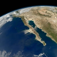 Oblik pogled na Baja Kaliforniju i Pacifičku obalu Meksičkog plakata