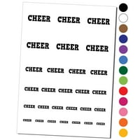 Cheer Cheerleading Fun Text Vodootporna privremena tetovaža Set lažne umjetničke kolekcije - svijetloplava
